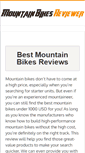 Mobile Screenshot of mountainbikesreviewer.com